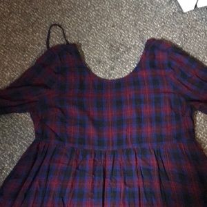 Plaid babydoll dress